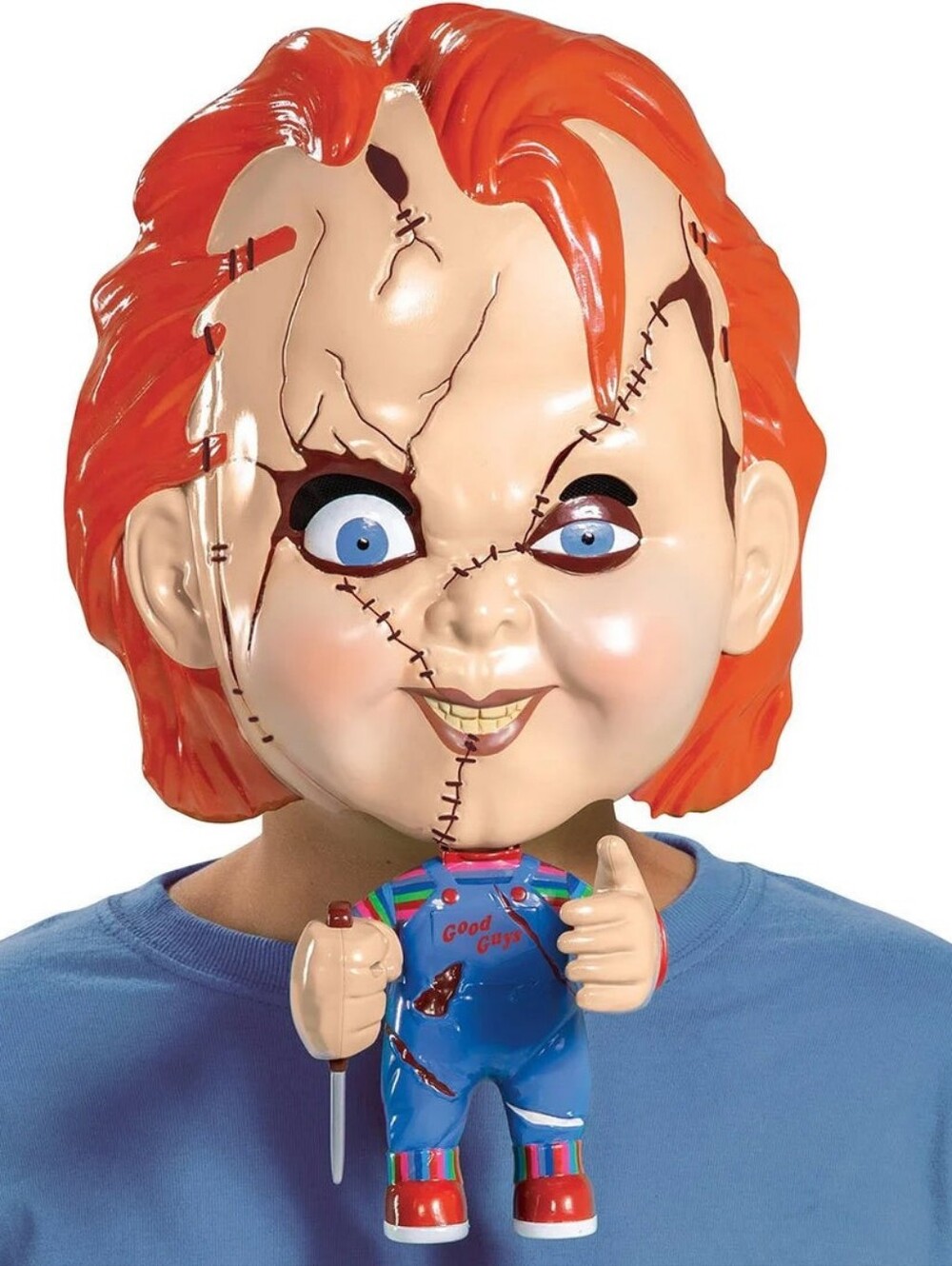 NWT Chucky Mask Move-A-Mask Kid To Adult Halloween Costume Child's Play One Size